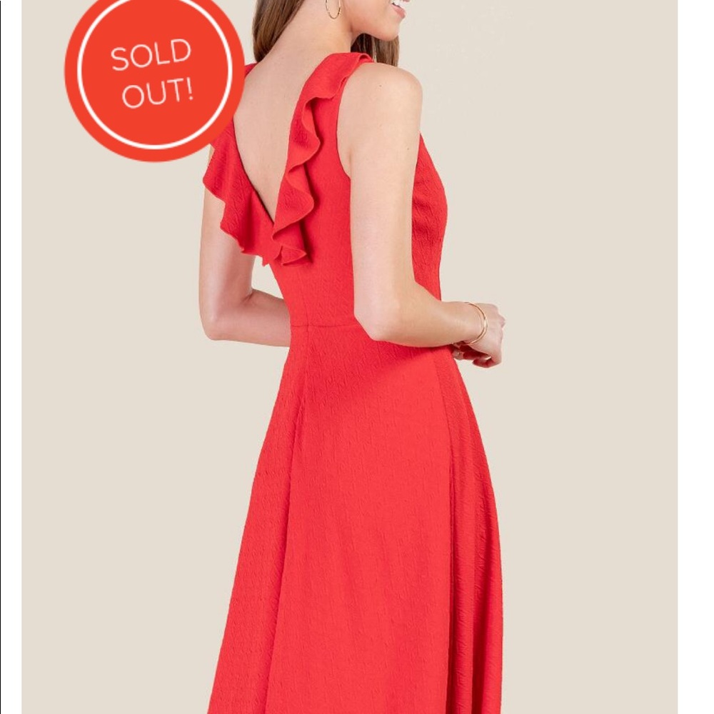 Jackie Ruffled Midi Dress